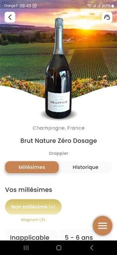 Champaña Champán Drappier Brut Nature Sin añada