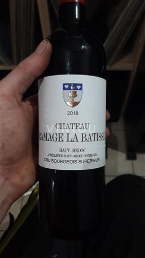 Bordeaux Haut-Médoc Cru Bourgeois Supérieur Château Ramage La Batisse 2018