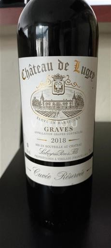 Bordeaux Graves Château Lugey Réservée 2018