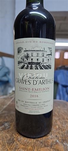 Bordeaux Saint-Émilion Château Graves D’arthus 2016