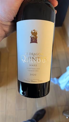 Bordeaux Saint-Émilion Grand Cru Grand Cru Château Quintus Le Dragon 2020