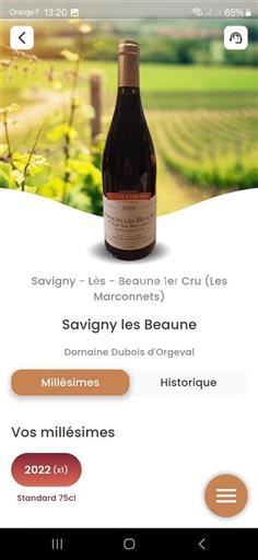 Bourgogne Savigny-lès-Beaune Premier Cru Domaine Dubois Orgeval 2022