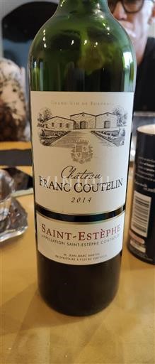 Burdeos Saint-Estèphe Franc Coutelin 2014