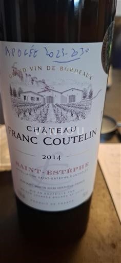 Bordeaux Saint-Estèphe Franc Coutelin 2014