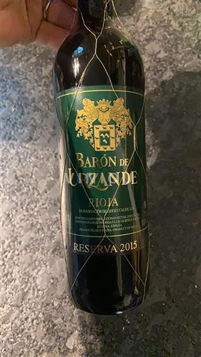 La Rioja Rioja Baron De Urzande Reserva 2015