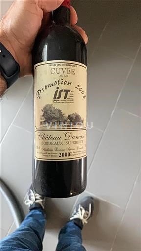 Vin Rouge sec Cuvée de la Promotion Château Damase 2000 France Bordeaux Bordeaux supérieur