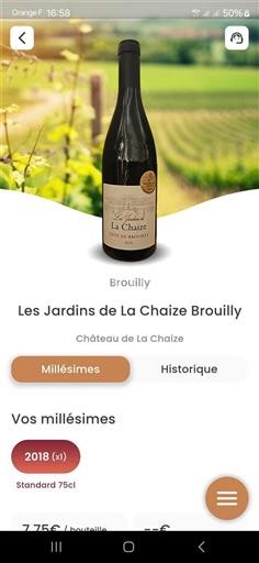 Beaujolais Côte-de-brouilly La Chaize Les Jardins de La Chaize 2018