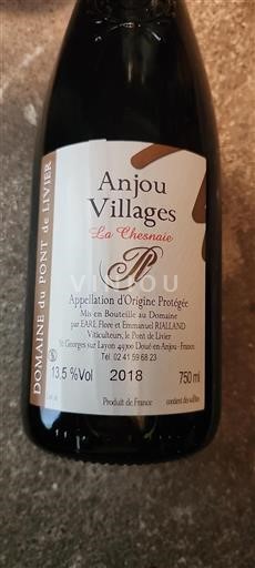 Valle del Loira Anjou Villages Domaine Pont De Livier La Chesnaie 2018