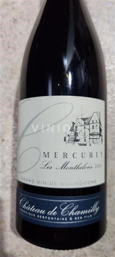 Burgundi Mercurey Grand Cru Château Chamilly Les Monthelons 2018