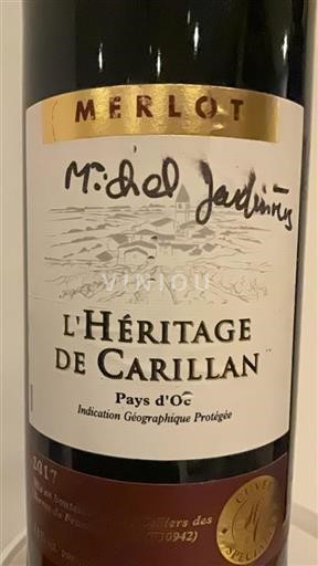 Languedoc-Roussillon Pays d'Oc M. & B. Jourdan L'Héritage de Carillan 2017