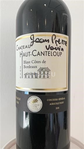 Bordeaux Blaye-Côtes-de-Bordeaux Haut Canteloup 2016