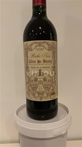 Vin Rouge sec Riche Dieu 1998 France Bordeaux Côtes-de-bourg