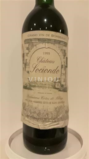 Bordeaux Blaye-Côtes-de-Bordeaux Château Sociondo 1995