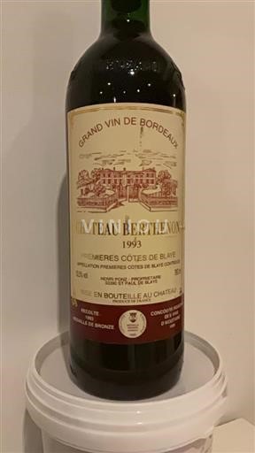 Bordeaux Côtes-de-blaye Château Berthenon 1993