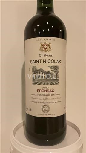 Bordeaux Fronsac Château Saintnicolas 2008