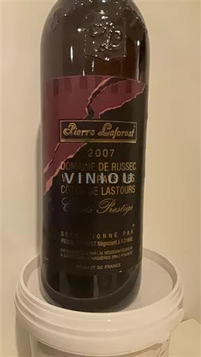 Vin Rouge sec Cuvée Prestige Domaine Russec Pays Des Côtes De Lastours 2007 France Sud-Ouest Béarn