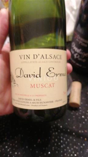 Vin Blanc sec Muscat Domaine David Ermel Non millésimé France Alsace