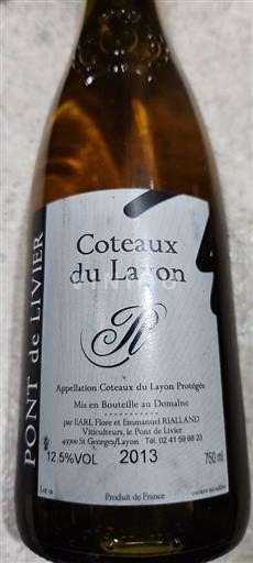 Valle del Loira Coteaux-du-Layon Domaine Pont De Livier 2013