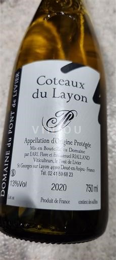 Valle del Loira Coteaux-du-Layon Domaine Pont De Livier 2020