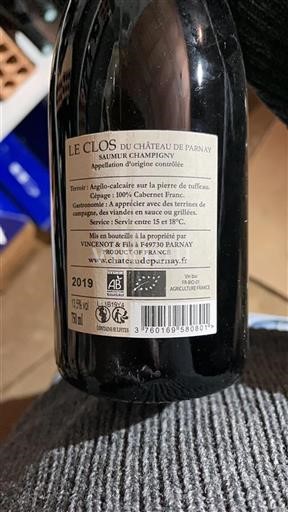 Valle della Loira Saumur-Champigny Château Parnay Le Clos 2019