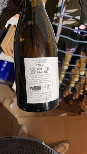 Savojsko a Bugey Roussette de Savoie Domaine Des Orchis Quintessence d'Altesse 2022