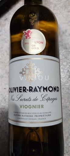 Vin Blanc sec Nos Secrets de Cépages Olivier Raymond 2021 France Vallée de la Loire Vienne