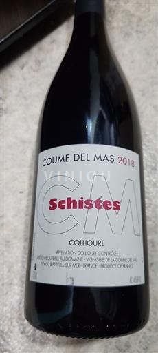 Roussillon Collioure Coume Del Mas Schistes 2018