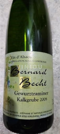 Alsace Ospecificerad Bernard Becht Kalkgrube 2008