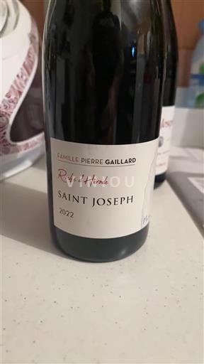 Vin Rouge sec Roche d'Hérude Famille Pierre Gaillard 2022 France Vallée du Rhône Saint-Joseph
