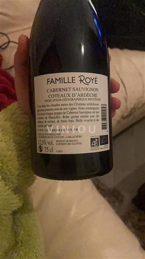 Alpen und Rhônetal Coteaux der Ardèche Famille Royé Cabernet Sauvignon Ohne Jahrgang