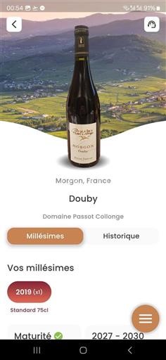 Beaujolais Morgon Domaine Passot Collonge Douby 2019