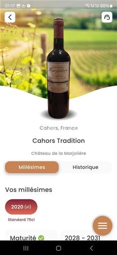 Zuidwest-Frankrijk Cahors Château La Marjolière Tradition 2020