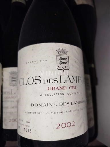 Burgundy Grande Rue Grand Cru Domaine Des Lambrays Clos des Lambrays 2002
