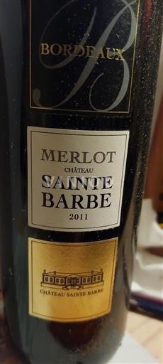 Bordeaux Unspecified Château Sainte Barbe 2011