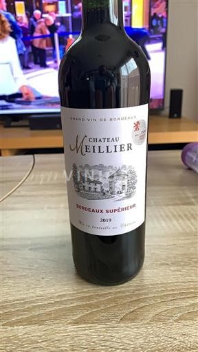 Bordeaux Bordeaux Supérieur Château Meillier 2019