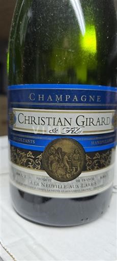 Vin Effervescent Blanc brut Christian Girard & Fils Non millésimé France Champagne