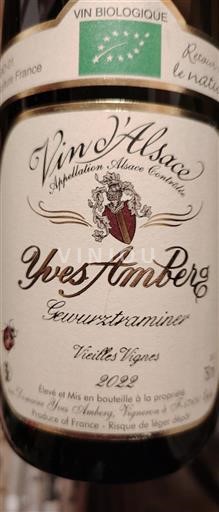 Elsass Nicht spezifiziert Yves Amberg Vieilles Vignes 2022