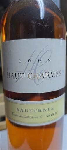 Bordeaux Sauternes Haut Charmes 2009