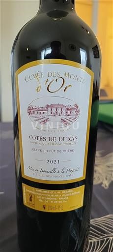 Sudoeste Côtes de Duras E.a.r.l. Des Monts Or des Monts d'Or 2021