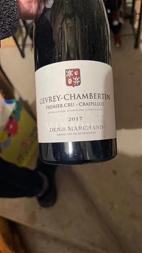 Bourgogne Gevrey-chambertin Grand Cru Denis Marchand Craipillot 2017