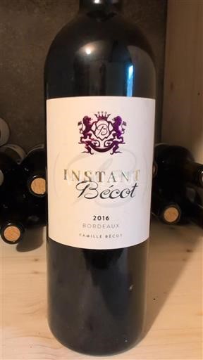 Vin Rouge sec Instant Bécot Famille Bécot 2016 France Bordeaux AOC