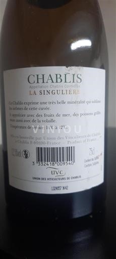 Burgundsko Chablis Union Des Viticulteurs De Chablis La Singulière Neročník