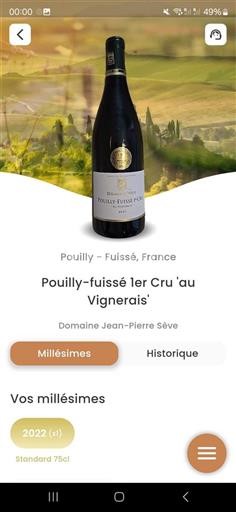 Bourgogne Pouilly-fuissé Premier Cru Jeanpierre Sève Au Vignerais 2022