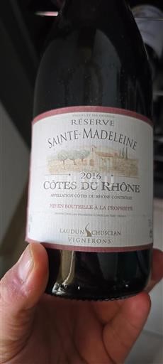 Vallée du Rhône Côtes-du-rhône Laudun Chusclan Vignerons Réserve 2016
