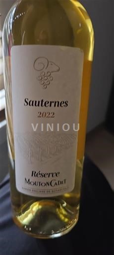 Bordeaux Sauternes Mouton Cadet Réserve 2022