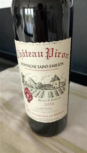 Bordeaux Montagne-saint-émilion Château Piron 2018