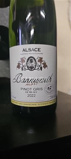 Alsace Ikke specificeret Bannwarth Marc Pinot Gris Demi-Sec 2022