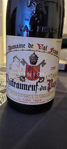 Rhône Valley Châteauneuf-du-Pape Grand Cru Domaine Val Frais 2001