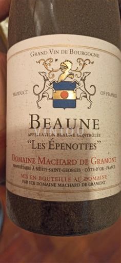 Burgundsko Beaune Grand Cru Domaine Machard De Gramont Les Épenottes 2015