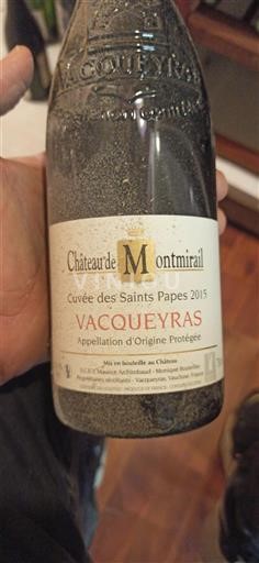 Vallée du Rhône Vacqueyras Château Montmirail des Saints Papes 2015